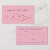 平らなアポイントメントカード 予約カード (正面/裏面)