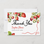 平らなイチゴのサンキューカード サンキューカード (正面)