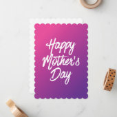 平らなカードの幸せな母の日 ノートカード (正面/裏面インサイチュ)