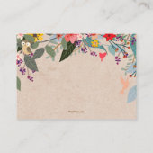 平らなカードをつける森林妖精の空白のなテーブル プレイスカード (裏面)