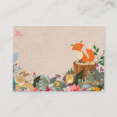 平らなカードをつける森林妖精の空白のなテーブル プレイスカード (正面)