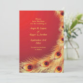 平らなカードを結婚している日付の孔雀を救って下さい セーブザデート (スタンド正面)