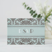 平らなカードを結婚する食糧選択のRSVP 出欠カード (スタンド正面)