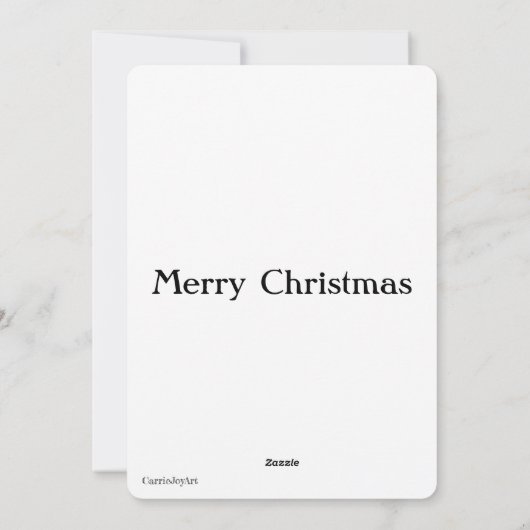 平らなカードを絵を描いているDickensianのクリスマスの聖歌隊 シーズンカード (裏面)