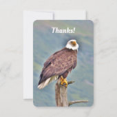 平らなサンキューカードの鷲 サンキューカード (裏面)