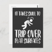 平らなサーフェス上の不器用なトおもしろいリップ ポストカード (正面/裏面)