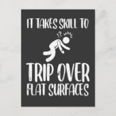 平らなサーフェス上の不器用なトおもしろいリップ ポストカード (正面)