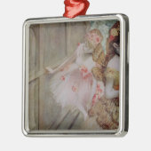 平らなステージに対するエドガー・ドガ|のダンサーc.1880 メタルオーナメント (左)