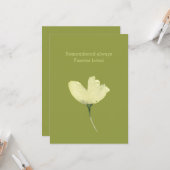 平らなペット悔やみや弔慰の哀悼の言葉の花柄の損失 カード (正面/裏面インサイチュ)