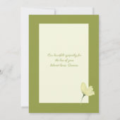 平らなペット悔やみや弔慰の哀悼の言葉の花柄の損失 カード (裏面)