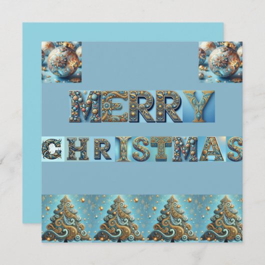 平らなホリデーカード シーズンカード (正面/裏面)