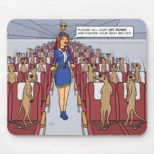 平らなマウスパッドのMeerkats マウスパッド (正面)