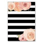 平らなヴィンテージの花のサンキューカード テーブルナンバー (裏面)