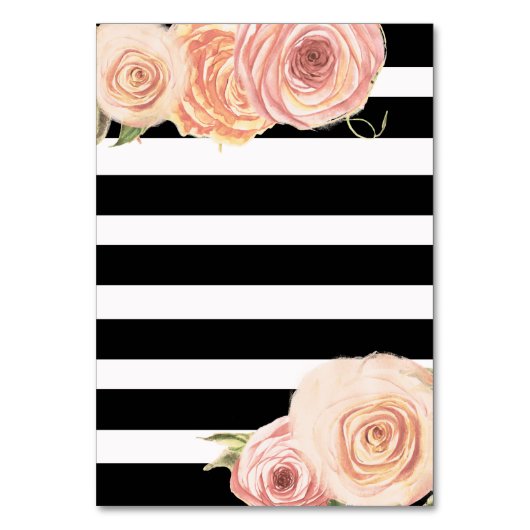 平らなヴィンテージの花のサンキューカード テーブルナンバー (裏面)