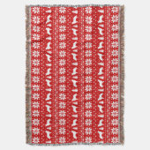 平らな上塗を施してあるレトリーバーのクリスマスパターン赤 スローブランケット (正面縦)