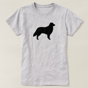 平らな上塗を施してあるレトリーバーのシルエット Tシャツ