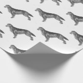 平らな上塗を施してあるレトリーバー ラッピングペーパー (角)