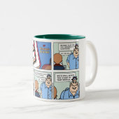 平らな世界の勝利! ツートーンマグカップ (正面右)