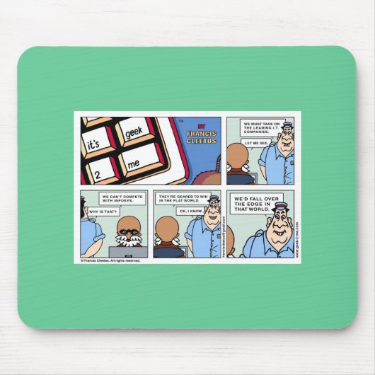 平らな世界の勝利! マウスパッド (正面)