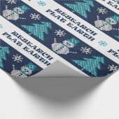 平らな地球のクリスマスのギフトの包装紙v.2を研究して下さい ラッピングペーパー (角)