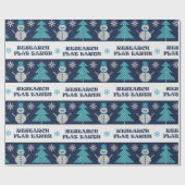 平らな地球のクリスマスのギフトの包装紙v.2を研究して下さい ラッピングペーパー (フラット)