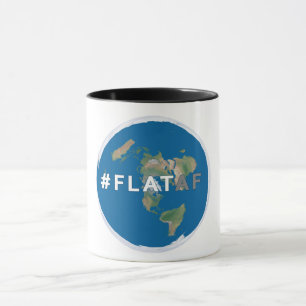 平らな地球のコーヒー・マグ の#flataf の平らな地球 マグカップ