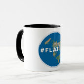 平らな地球のコーヒー・マグ|の#flataf |の平らな地球 マグカップ (正面左)