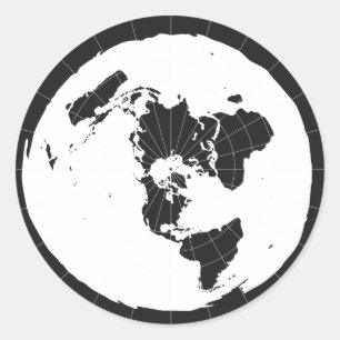平らな地球のステッカー ラウンドシール