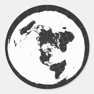 平らな地球のステッカー ラウンドシール