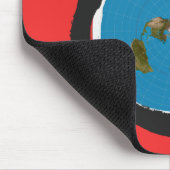 平らな地球のデザイン- CATの地図のクラシック マウスパッド (コーナー)