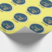 平らな地球の写真 ラッピングペーパー (角)