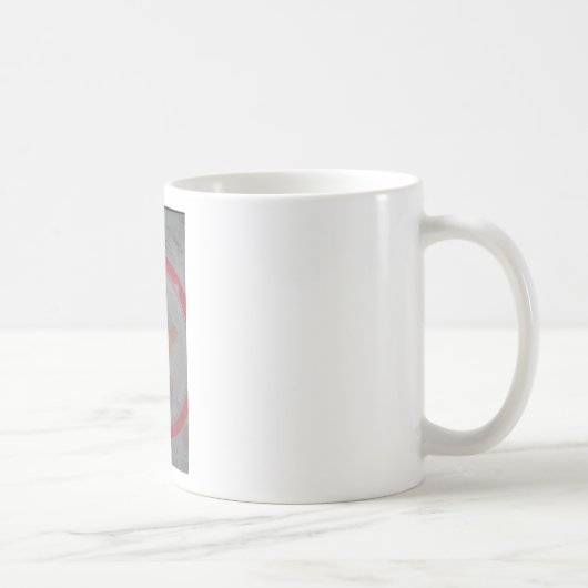 平らな地球の地図 コーヒーマグカップ (右)