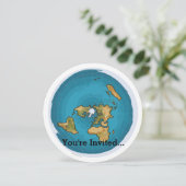 平らな地球の地図 招待状 (スタンド正面)