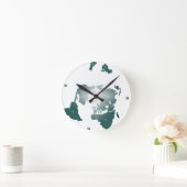 平らな地球の地図、Zetetic方位角の等距離の地図 ラウンド壁時計 (ホーム)