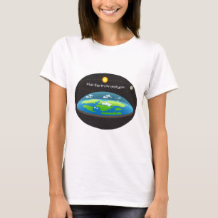 平らな地球 Tシャツ