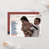 平らな夏の挨拶の形容詞 カード (正面/裏面インサイチュ)