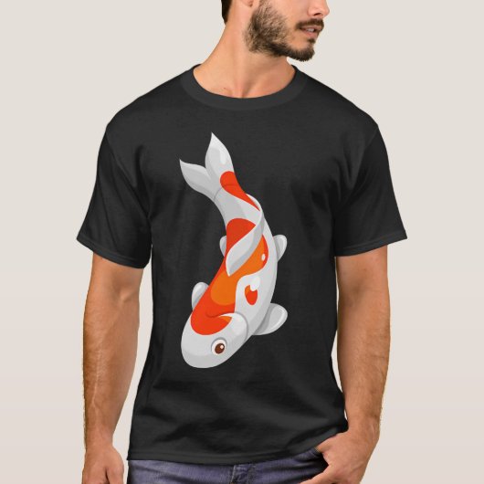 平らな日本の鯉 Tシャツ (正面)