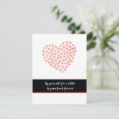 平らな毛皮で覆われた飼い犬猫の悔やみや弔慰の心配のハートの足 カード (スタンド正面)