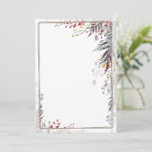 平らな発表カード-花が付いているコーナー 案内状 (スタンド正面)