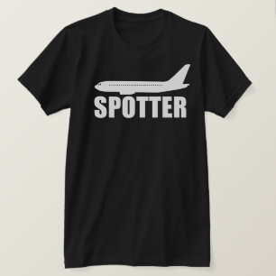 平らな監視人の飛行機 Tシャツ