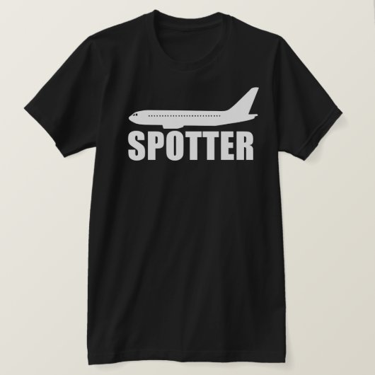 平らな監視人の飛行機 Tシャツ (デザイン正面)