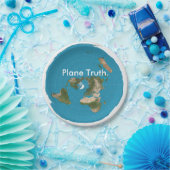 平らな真実の方位角の等距離の紙皿の地図 ペーパープレート (パーティー)