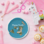 平らな真実の方位角の等距離の紙皿の地図 ペーパープレート (パーティー)