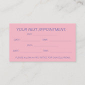 平らな約束カード 予約カード (裏面)