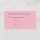 平らな約束カード 予約カード (裏面)