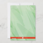 平らな緑の水彩画 シーズンカード (裏面)