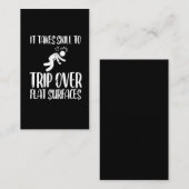 平らな表面をぎこちなおもしろいい旅 名刺 (正面/裏面)