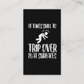 平らな表面をぎこちなおもしろいい旅 名刺 (正面)