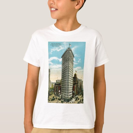 平らな鉄の建物。 ブロードウェイおよび第5 Ave。 NYC Tシャツ (正面)