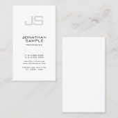 平エレガントミニマルモノグラムのモダン面 名刺 (正面/裏面)